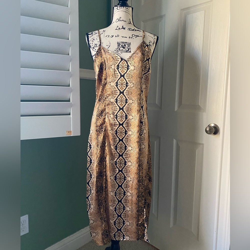 🧡🐍NASTY GAL PYTHON PRINT DRESS🐍🧡